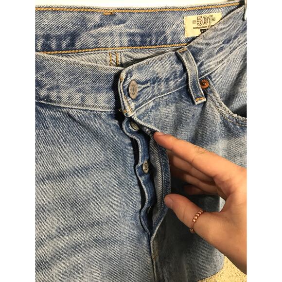 Levis Patchwork Quilt 501 Jeans 29 Upcycled 150th Anniversary Boho Denim - Picture 5 of 15